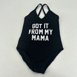 NWT one piece swimsuit 
“ I got it from my mama “ 9m-12m or 12m-16m